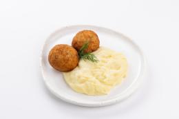 Фишболы с картофельным пюре